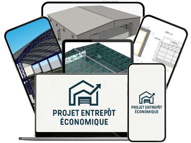 Projet d'Entrepôt Économique - Mockup sur plusieurs appareils